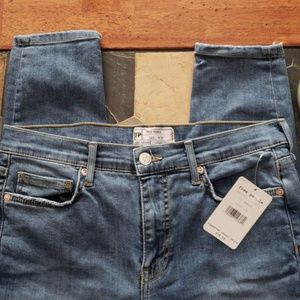 Free People Blown Out Knee Skinny Jeans - Light